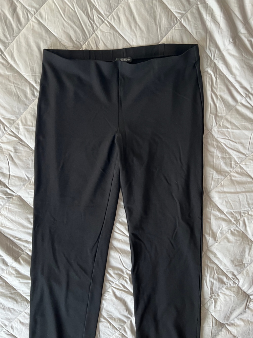 Eileen Fisher Women’s Black Viscose Nylon Spandex Blend Stretch Dress Pants